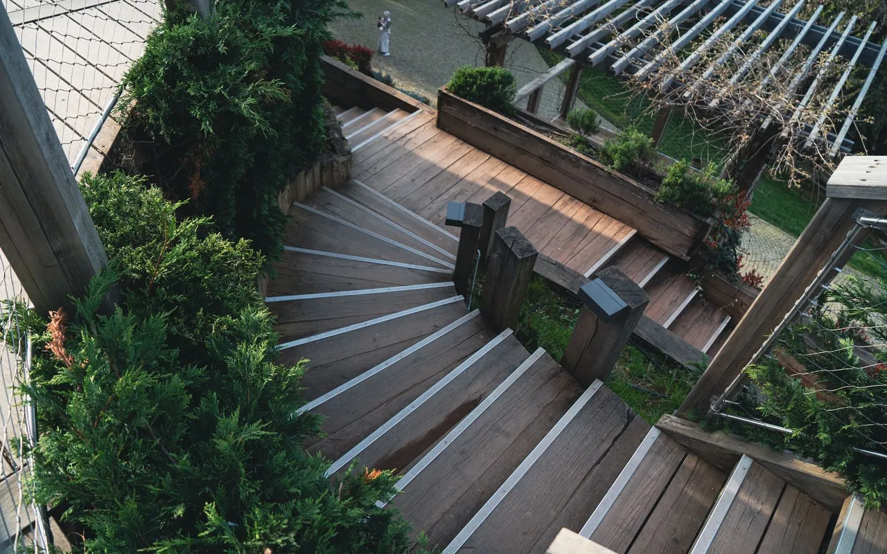 Completed decks project at a suburban home in the United States