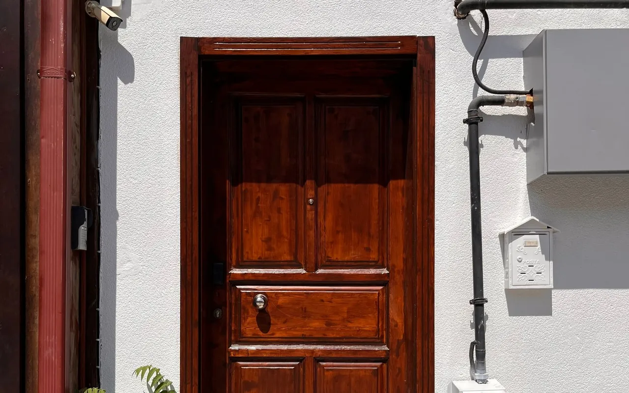 Completed exterior doors project at a suburban home in the United States