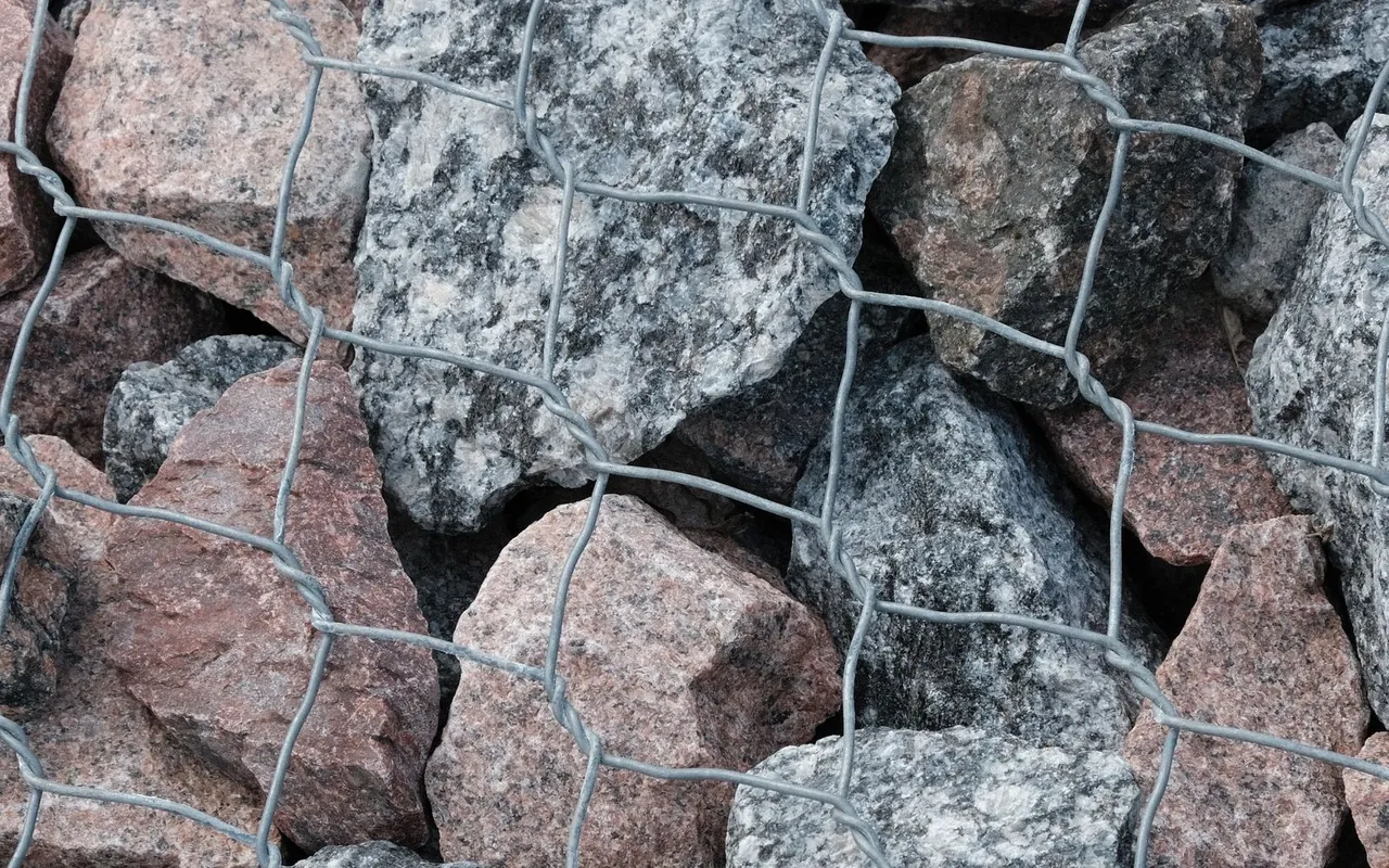 Close up of fencing materials on a residential job site