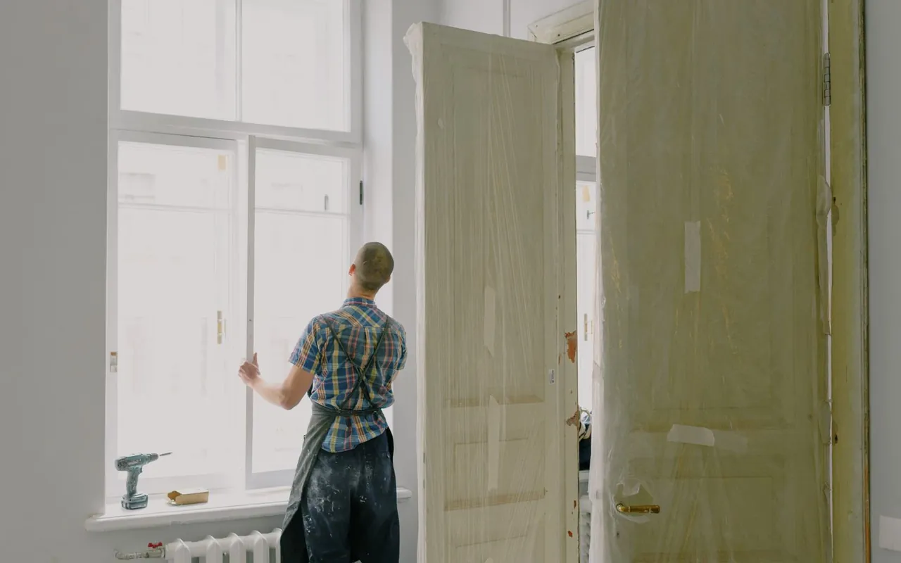Contractor installing handyman at a home in the United States