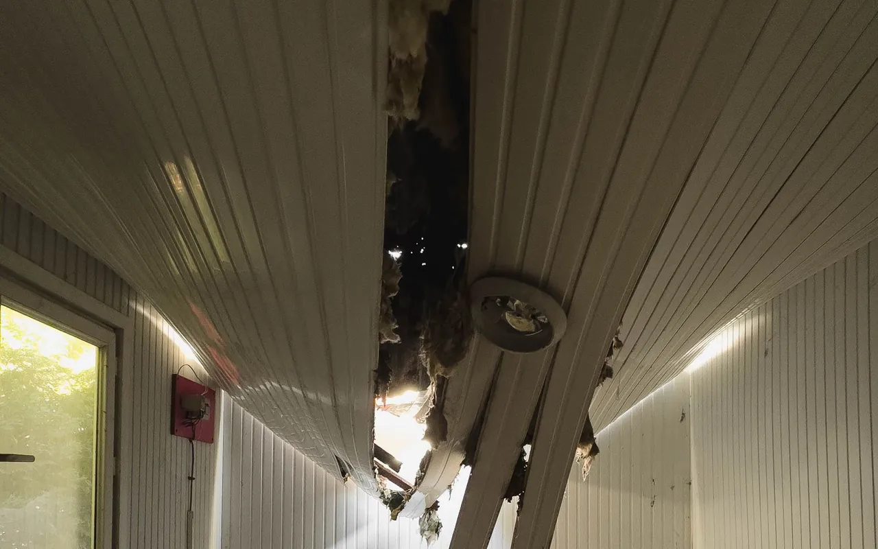 Completed water damage restoration project at a suburban home in the United States
