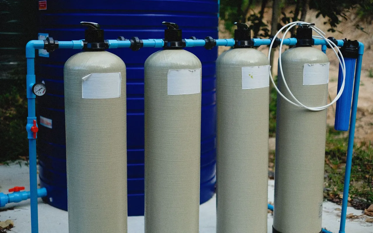 Completed water treatment project at a suburban home in the United States